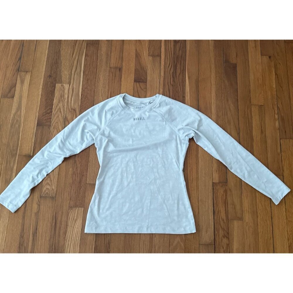 NOBULL Women’s Camo Gray Long Sleeve Athletic Shirt Size XS